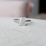 2.25 CT Radiant Cut Moissanite Diamond Art Deco Engagement Ring Mapple Gems